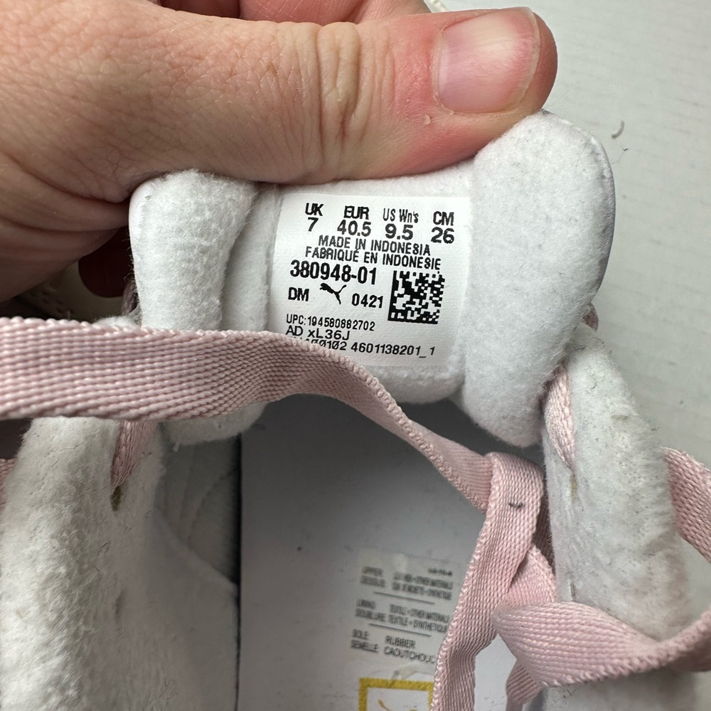 PUMA Cali Sport Mix Maeshmallow Women Shoes - Size 9.5 Pink White Beige Trainers - Picture 6 of 7